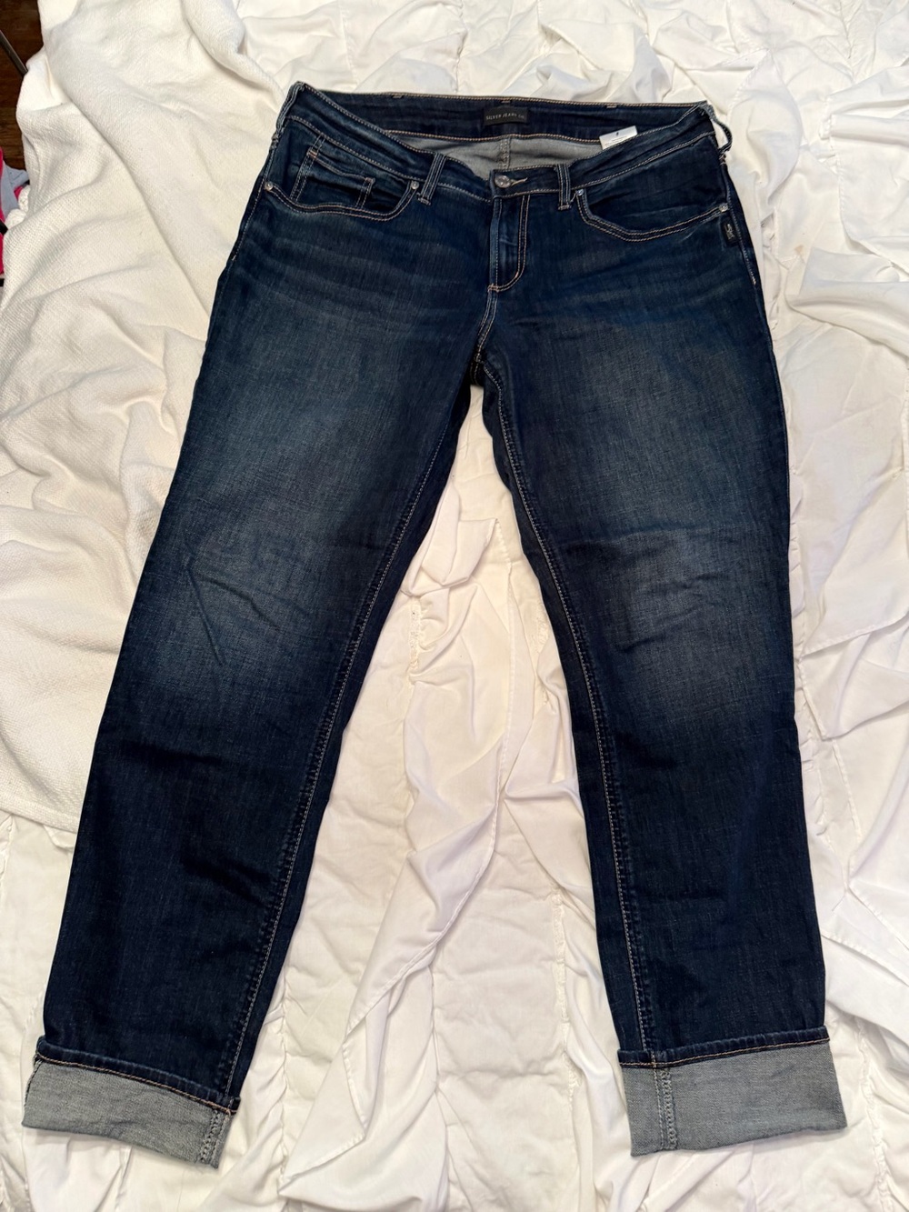 Silver Jeans Relaxed Dark Indigo Women’s Jeans (Boyfriend)